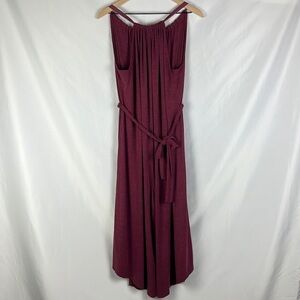 Anthropologie HD in Paris Jacenta Burgundy Wide Leg Jumpsuit Size XS